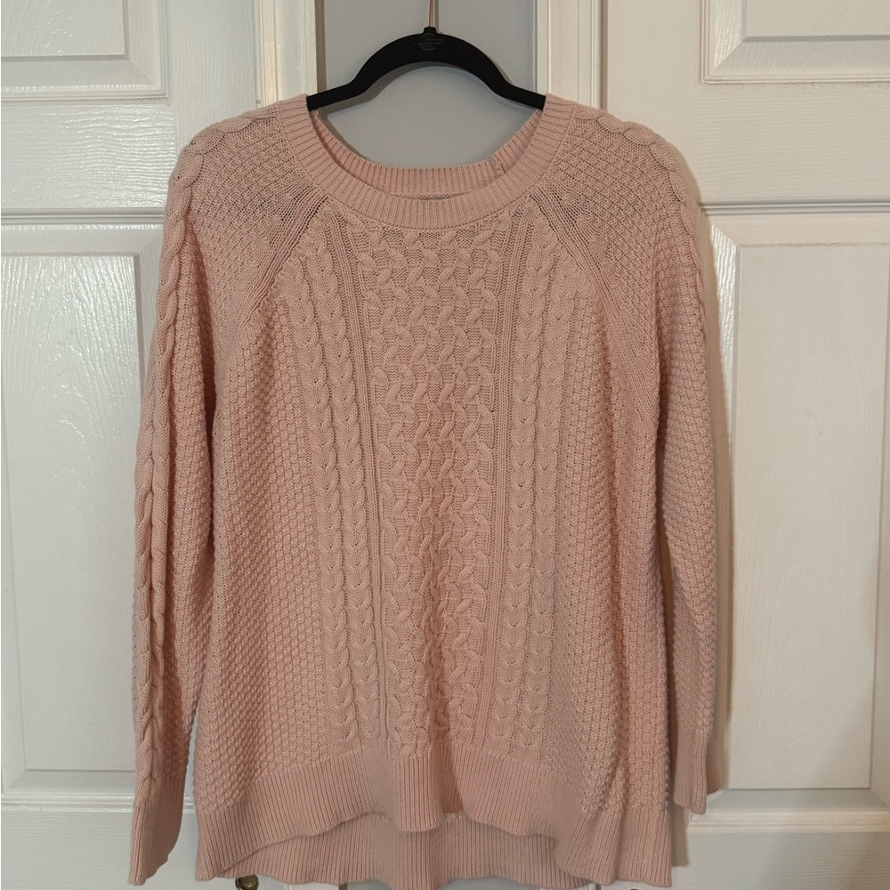 GAP Soft Pink Cable Knit Sweater